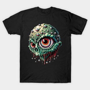 Zombie Gore Brain Skull 5 T-Shirt